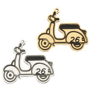 26 Mηχανή Vespa μεταλλικό χρώμα plexiglass κρεμαστό 39x48mm