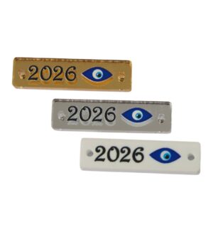 2026 Ταυτότητα με ματάκι εκτυπωμένη plexiglass σύνδεσμος 7x29mm