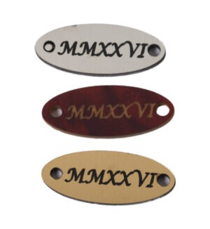 2026 Λατινικά Ταυτότητα οβάλ darvin plexiglass σύνδεσμος 9x23mm