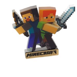 Minecraft εκτυπωμένο plexiglass επιτραπέζιο διακοσμητικό 87x90x8mm