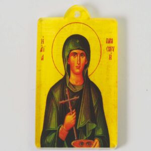 Αγία Παρασκευή κάθετο παραλληλόγραμμο τυπωμένο πολύχρωμο plexiglass κρεμαστό 50x30mm
