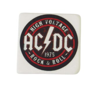 Ac/Dc μαγνητάκι μάρμαρο Θάσου λευκό τετράγωνο 5x5x0.7cm