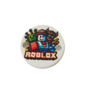 Στρογγυλός με ήρωες Roblox σε λευκό plexiglass σύνδεσμος 18mm