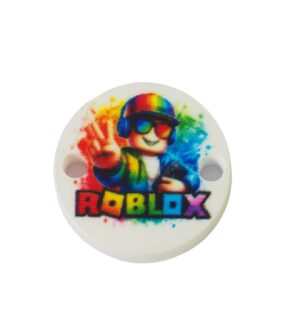 Στρογγυλός με ήρωας πολύχρωμος Roblox  σε λευκό plexiglass σύνδεσμος 18mm