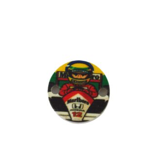 Στρογγυλός με Ayrton Senna Honda λευκό plexiglass σύνδεσμος 18mm