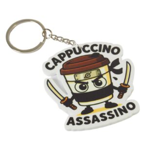 Μπρελόκ Cappuccino Assassino  φιγούρα plexiglass 70x64mm με κρίκο & αλυσίδα 25mm