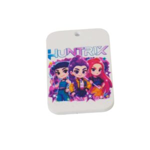 Huntrix K-pop σε λευκό παραλληλόγραμμο plexiglass 50x33mm