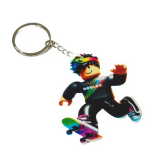 Μπρελόκ Αγόρι Roblox με skate φιγούρα plexiglass 74x62mm με κρίκο & αλυσίδα 25mm