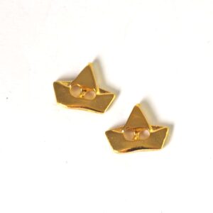 Βαρκούλα χρυσό μεταλλικό κουμπί 8x12mm