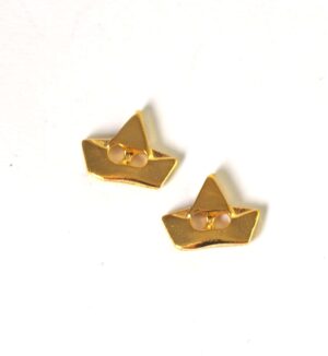 Βαρκούλα χρυσό μεταλλικό κουμπί 8x12mm