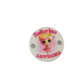 Στρογγυλός με Ballerina Cappuccina σε λευκό plexiglass σύνδεσμος 18mm
