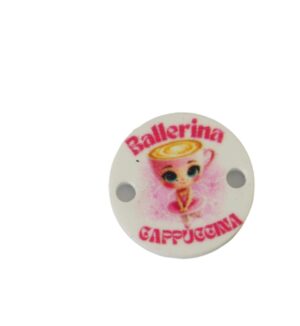 Στρογγυλός με Ballerina Cappuccina σε λευκό plexiglass σύνδεσμος 18mm