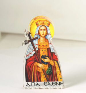 Άγια Ελένη εκτυπωμένο σε διάφανο plexiglass μικρό επιτραπέζιο διακοσμητικό 70x40x8mm