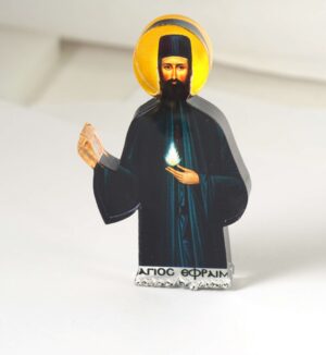 Άγιος Εφραίμ εκτυπωμένο σε διάφανο plexiglass μικρό επιτραπέζιο διακοσμητικό 70x43x8mm