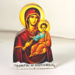 Παναγία Σουμελά εκτυπωμένο σε διάφανο plexiglass μικρό επιτραπέζιο διακοσμητικό 70x45x8mm