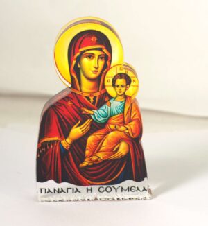 Παναγία Σουμελά εκτυπωμένο σε διάφανο plexiglass μικρό επιτραπέζιο διακοσμητικό 70x45x8mm