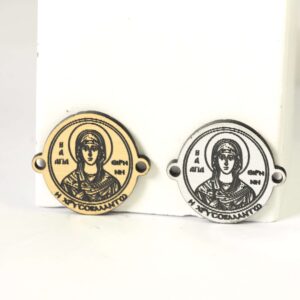 Αγία Ειρήνη Χρυσοβαλάντου στρογγυλός σύνδεσμος darvin plexiglass 24x20mm