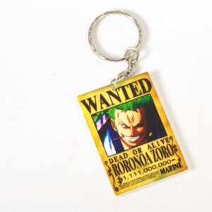 Μπρελόκ Roronoa Zoro από One Piece plexiglass 50x34mm με κρίκο & αλυσίδα 25mm