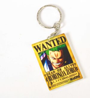 Μπρελόκ Roronoa Zoro από One Piece plexiglass 50x34mm με κρίκο & αλυσίδα 25mm