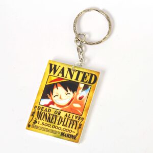 Μπρελόκ Monkey D. Luffy από One Piece plexiglass 50x34mm με κρίκο & αλυσίδα 25mm
