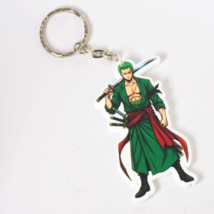 Μπρελόκ Roronoa Zoro από One Piece φιγούρα plexiglass 70x38mm με κρίκο & αλυσίδα 25mm