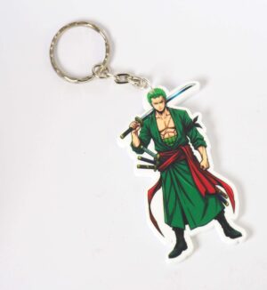 Μπρελόκ Roronoa Zoro από One Piece φιγούρα plexiglass 70x38mm με κρίκο & αλυσίδα 25mm