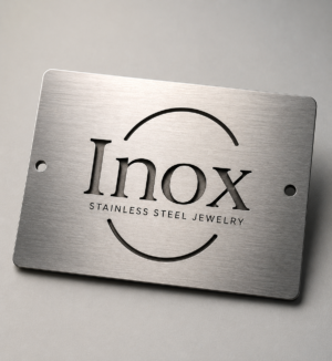 Επιγραφή Inox 304 με πάχος 1mm διάτρητη ταμπέλα επαγγελματικου χώρου 30x20cm